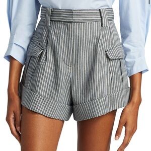 Derek Lam 10 Crosby Ryder Striped Cargo Shorts